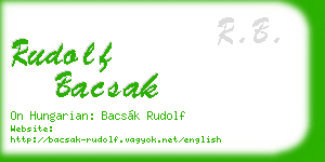 rudolf bacsak business card